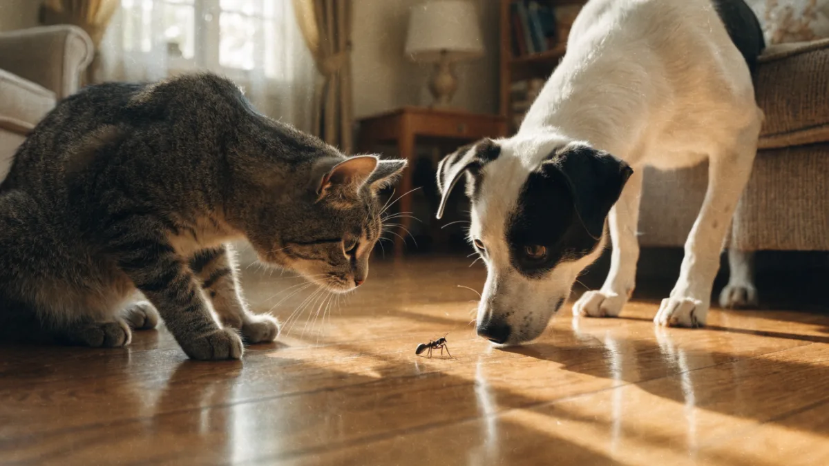 The Indoor Safari: Why Dogs and Cats Hunt Bugs (and When It’s Dangerous)