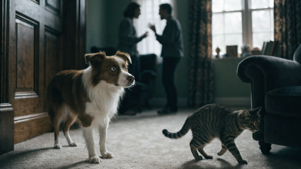 The Silent Sponges: How Human Stress and Arguments Affect Dogs vs. Cats