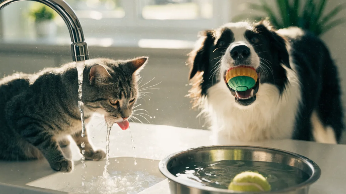 Moving Water Magic: Why Dogs Drop Toys in Bowls and Cats Demand Running Fountains