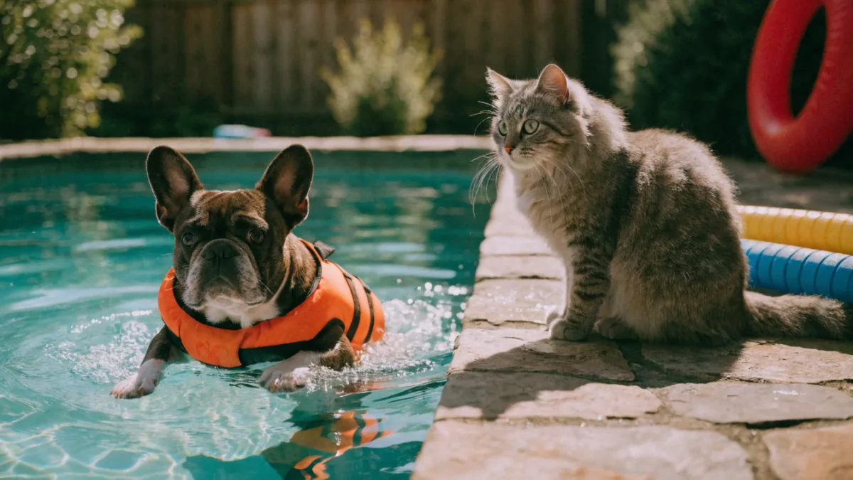 Pools, Ponds, and Baths: Water Safety for Instinctual Dog Paddlers vs. Water-Hating Cats
