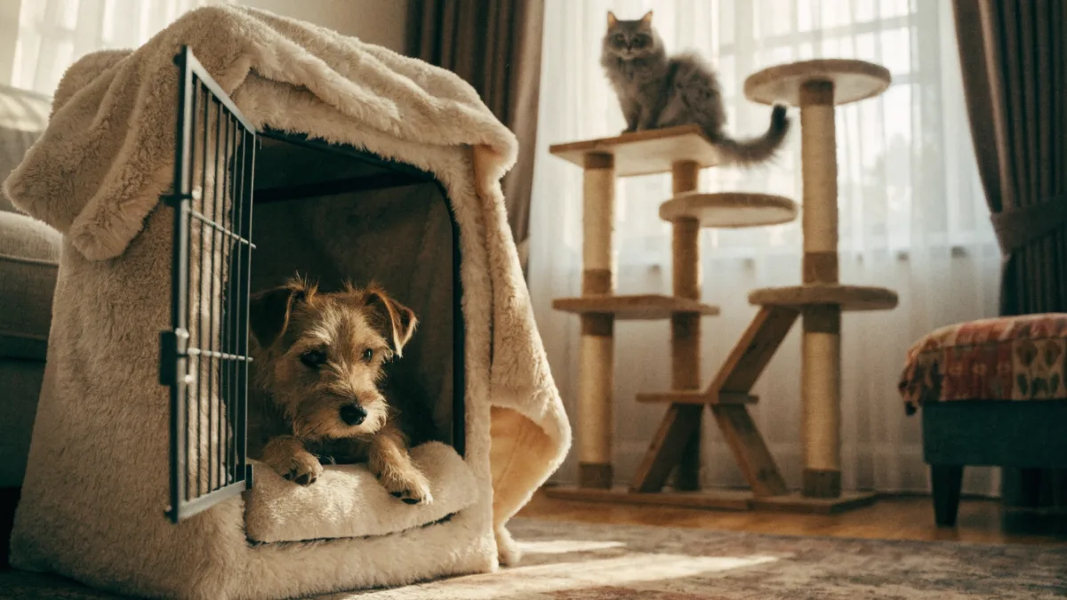The Crate vs. The Cat Tree: Creating Safe Zones for Anxious Pets