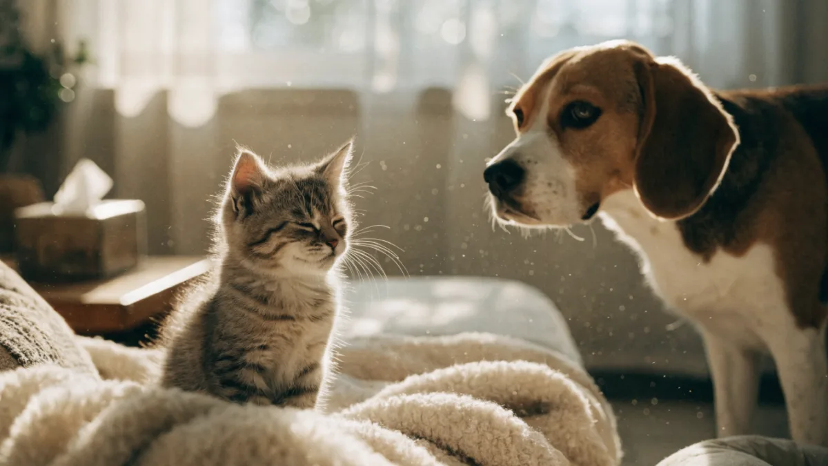 Achoo! Can Your Dog Catch a Cold From Your Sneezing Kitten?