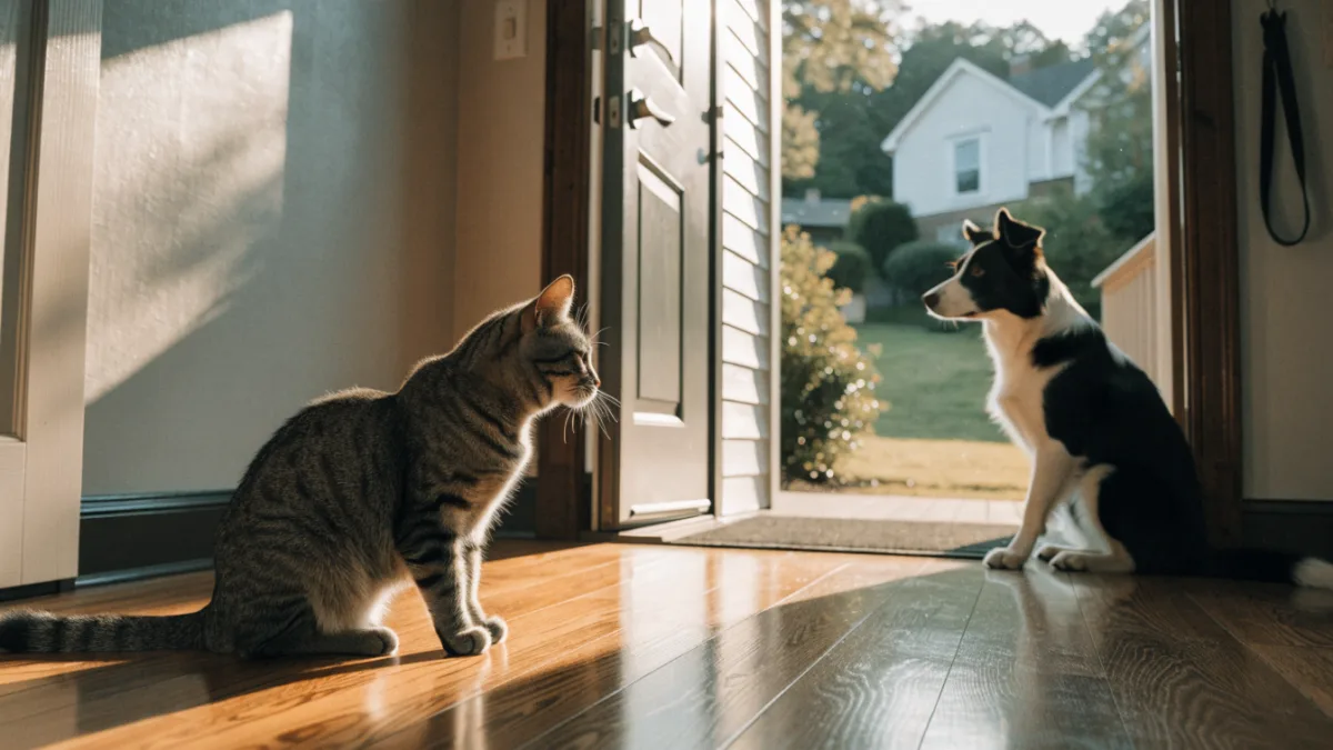 The Door Dashers: Training Your Cat to Stay Inside Versus Teaching Your Dog Boundary Lines