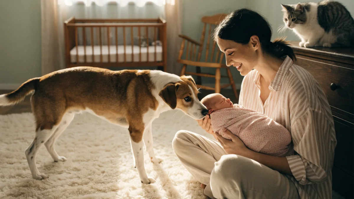 Babies and Barkers: How to Safely Introduce Your Pets to a New Human Sibling
